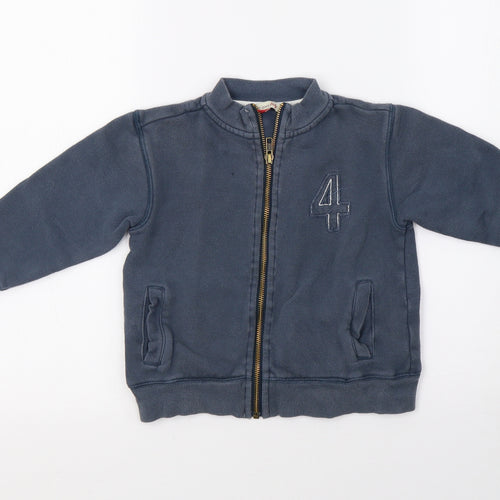 John Lewis Boys Blue   Full Zip Sweatshirt Size 4 Years