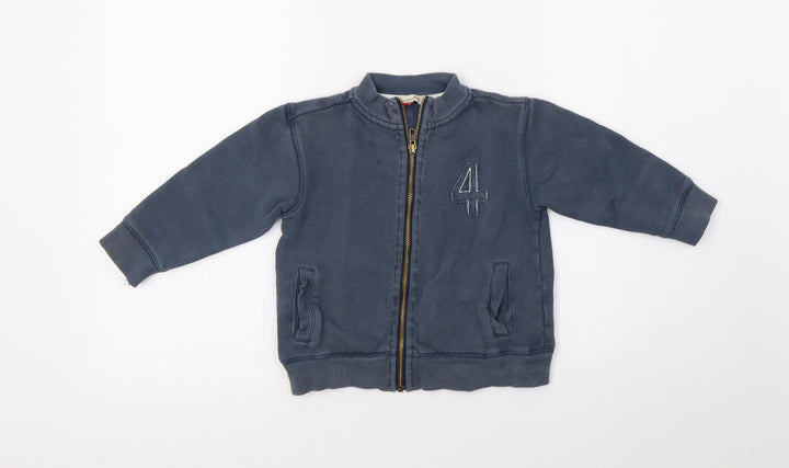John Lewis Boys Blue Full Zip Sweatshirt Size 4 Years