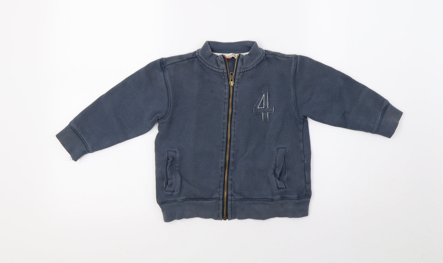John Lewis Boys Blue   Full Zip Sweatshirt Size 4 Years