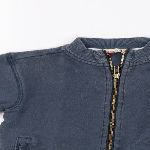 John Lewis Boys Blue   Full Zip Sweatshirt Size 4 Years