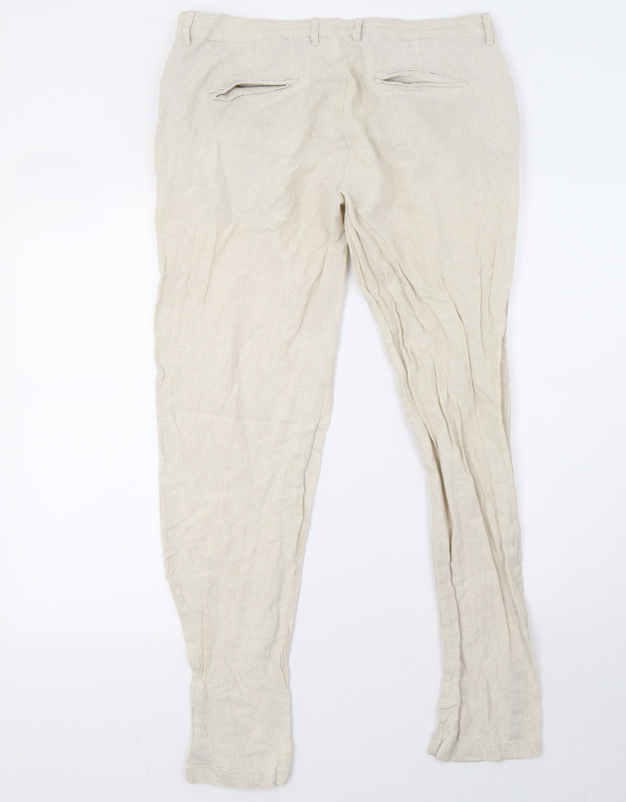 Zara Mens Beige   Trousers  Size 34 L29 in