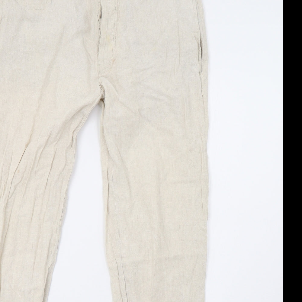 Zara Mens Beige   Trousers  Size 34 L29 in