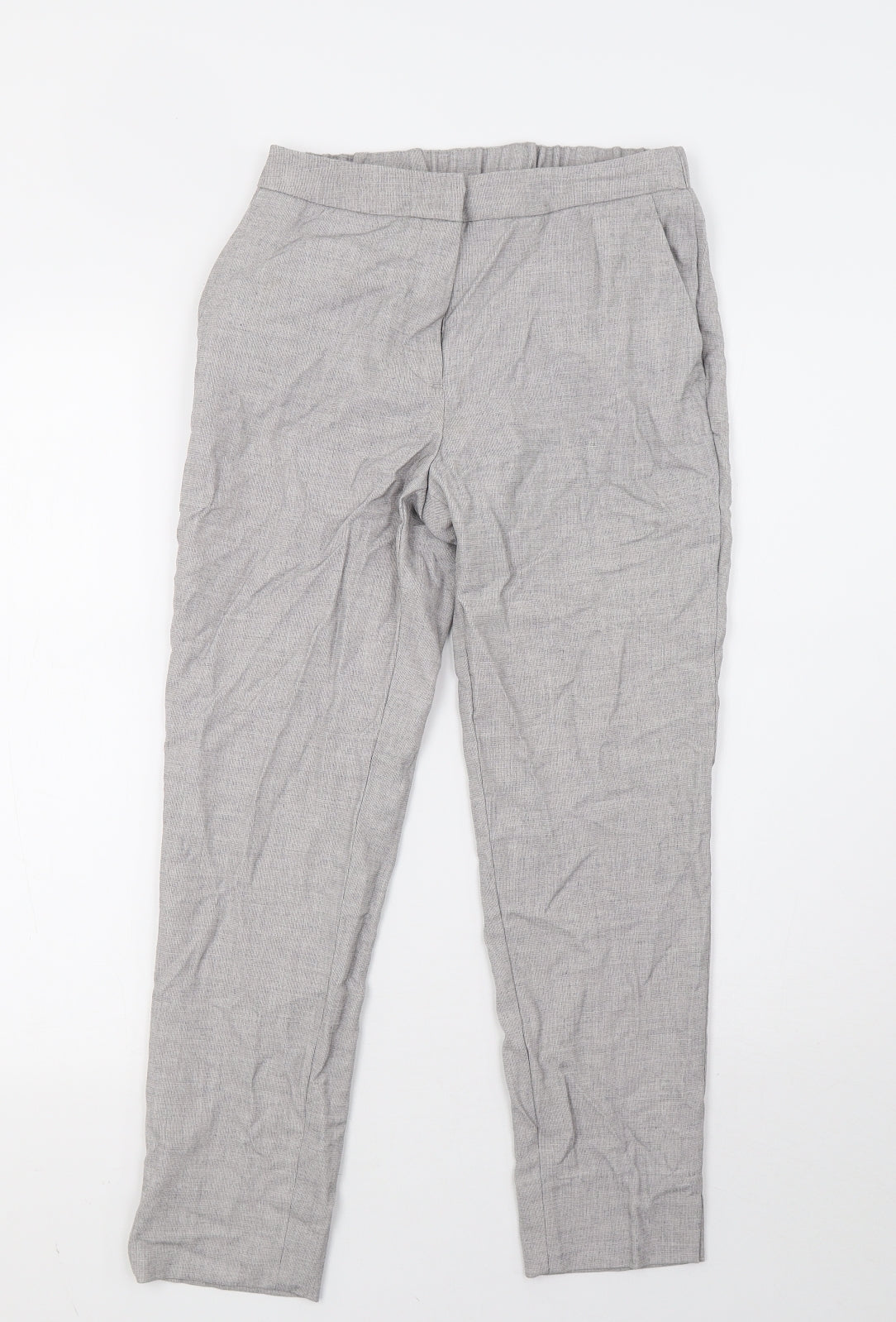 H&M Womens Grey   Trousers  Size 8 L25 in