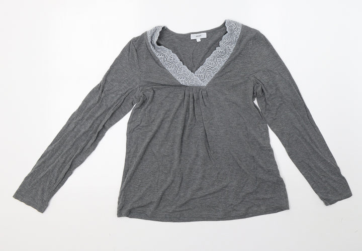 John Lewis Womens Grey   Pullover Sweatshirt Size 10