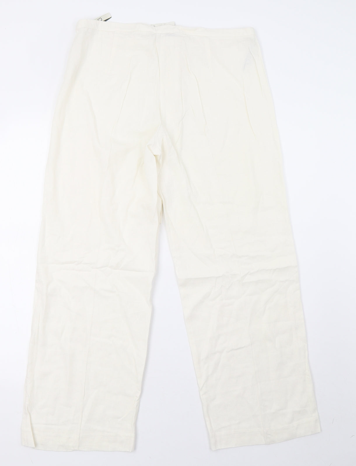 chianti Womens White   Cropped Trousers Size 14 L28 in