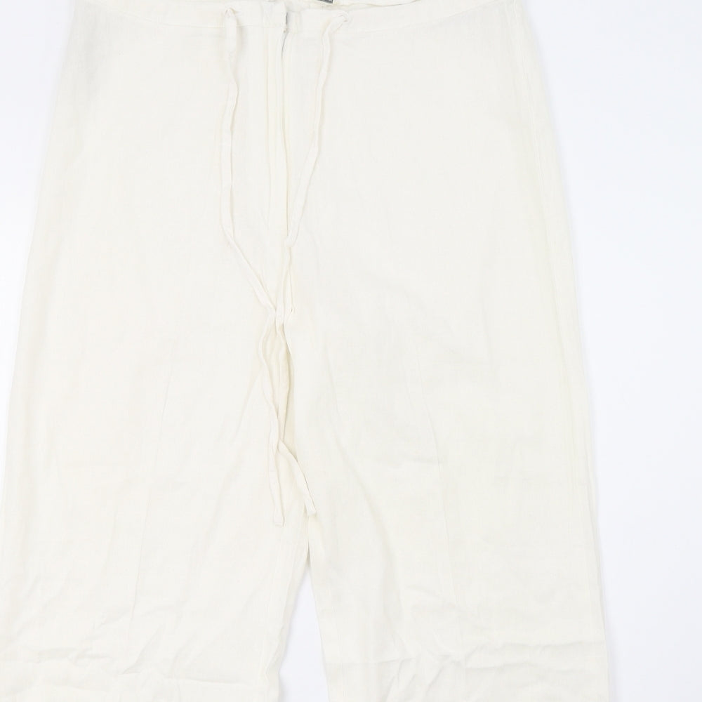 chianti Womens White   Cropped Trousers Size 14 L28 in