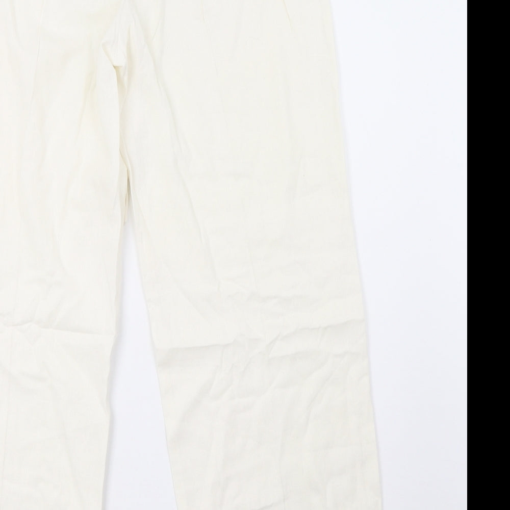 chianti Womens White   Cropped Trousers Size 14 L28 in
