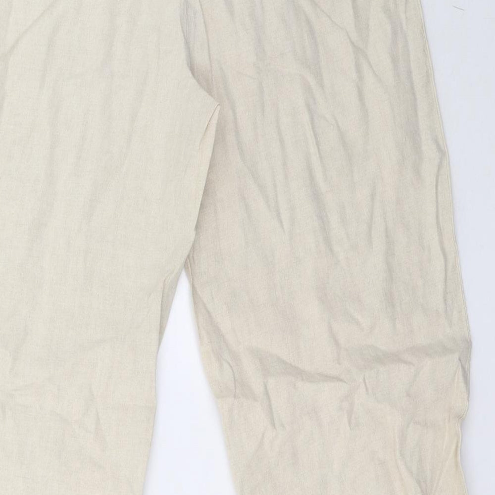 Marks and Spencer Womens Beige   Trousers  Size 14 L33 in