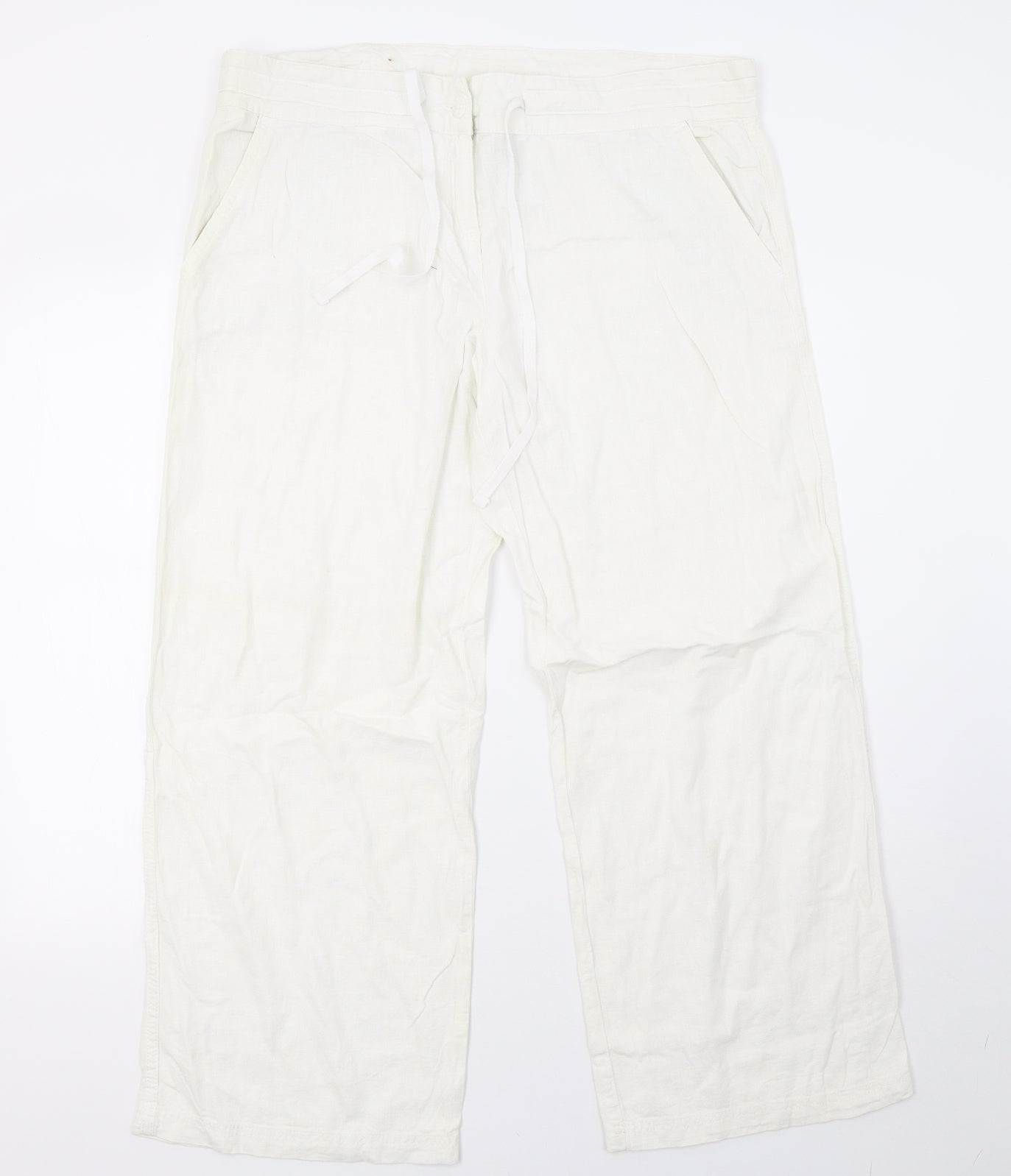 NEXT Womens White   Trousers  Size 16 L28 in