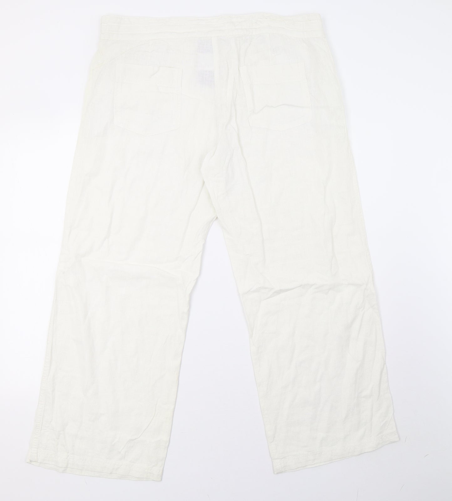 NEXT Womens White   Trousers  Size 16 L28 in