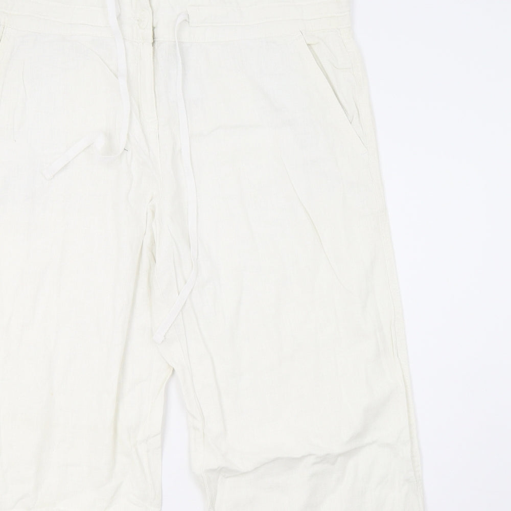 NEXT Womens White   Trousers  Size 16 L28 in