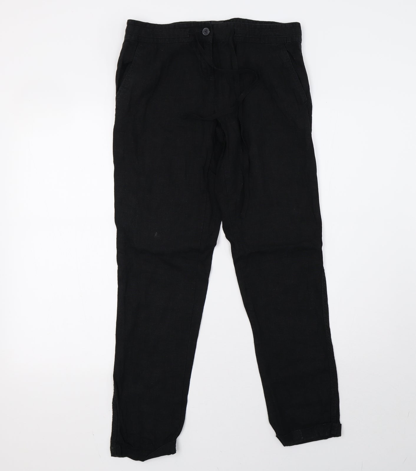 NEXT Womens Black   Trousers  Size 8 L30 in