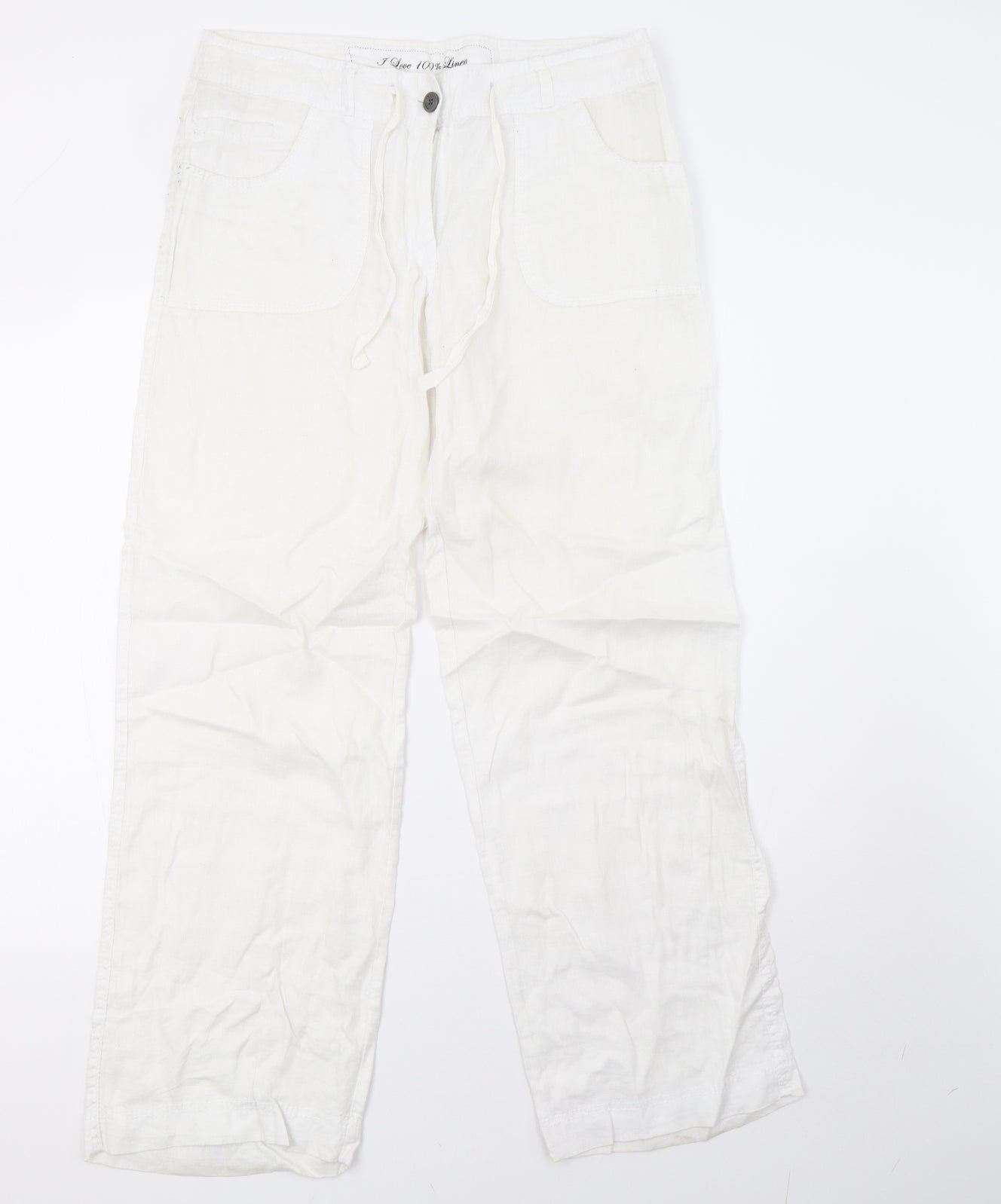 Primark Womens White   Trousers  Size 10 L29 in