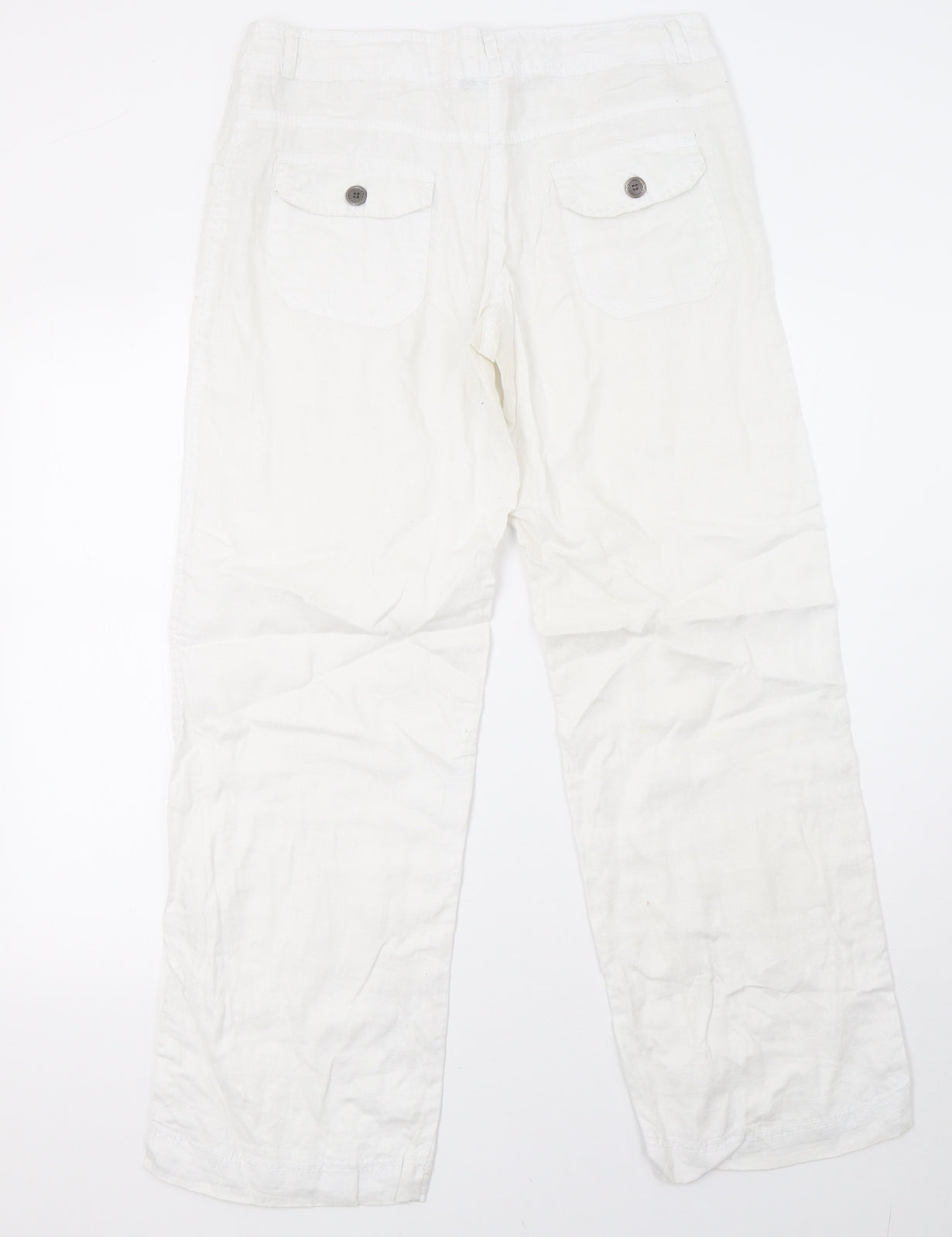 Primark Womens White   Trousers  Size 10 L29 in