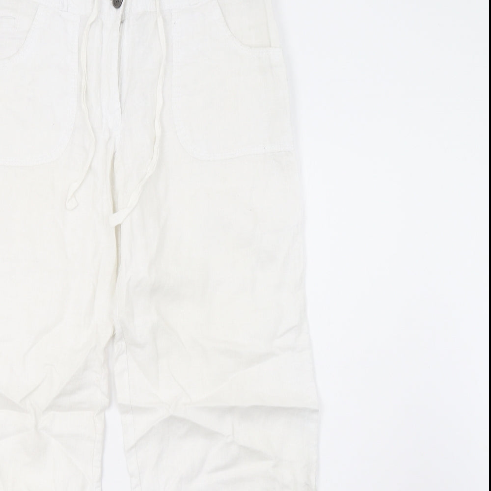 Primark Womens White   Trousers  Size 10 L29 in
