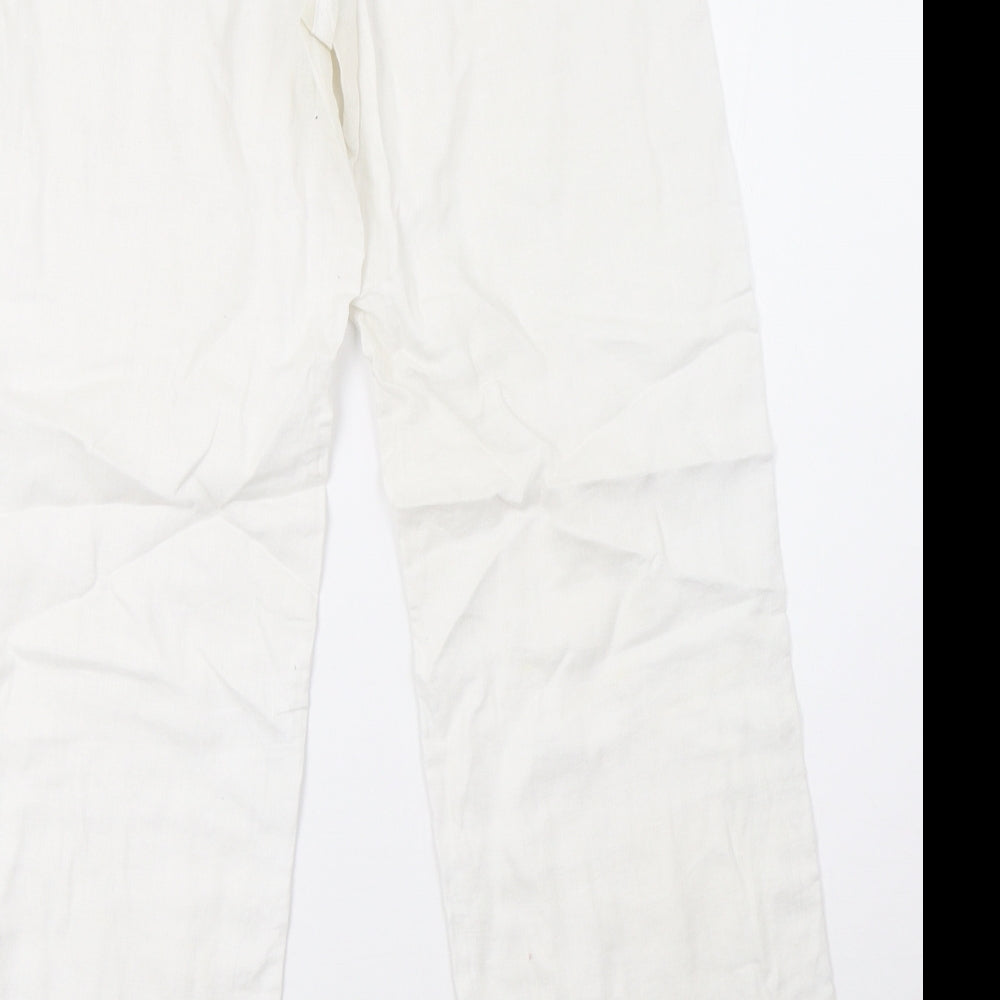 Primark Womens White   Trousers  Size 10 L29 in