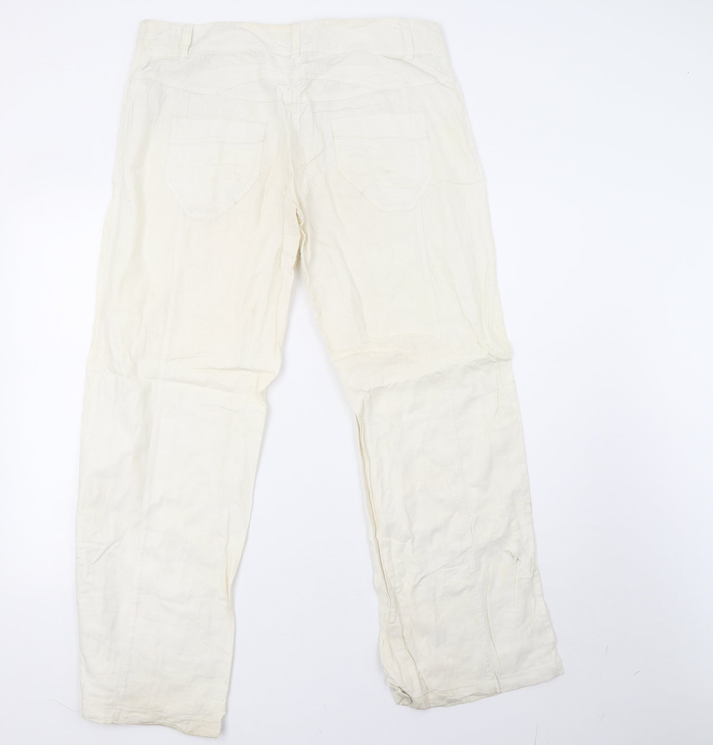 NEXT Womens White   Trousers  Size 12 L30 in