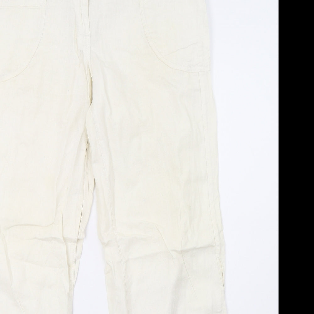 NEXT Womens White   Trousers  Size 12 L30 in