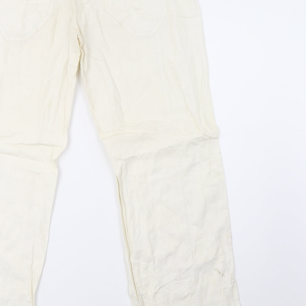 NEXT Womens White   Trousers  Size 12 L30 in