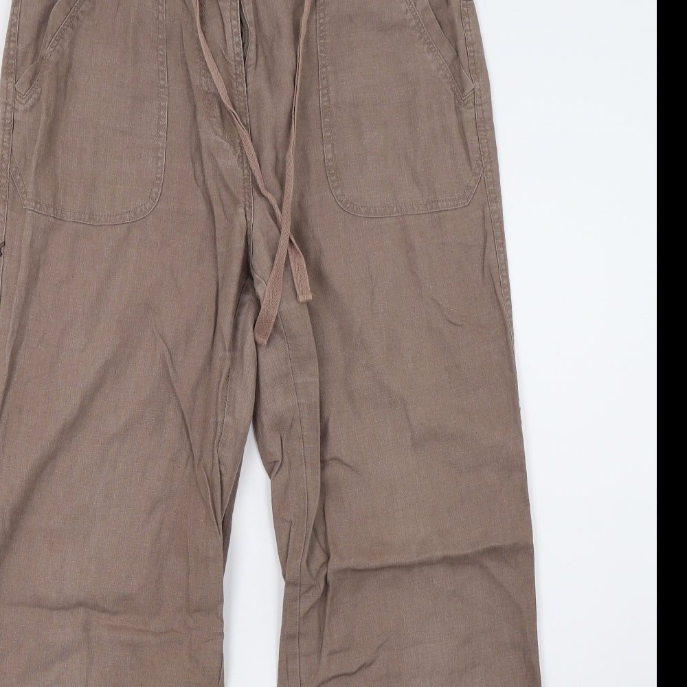 Sainsburys Womens Brown   Trousers  Size 12 L20 in