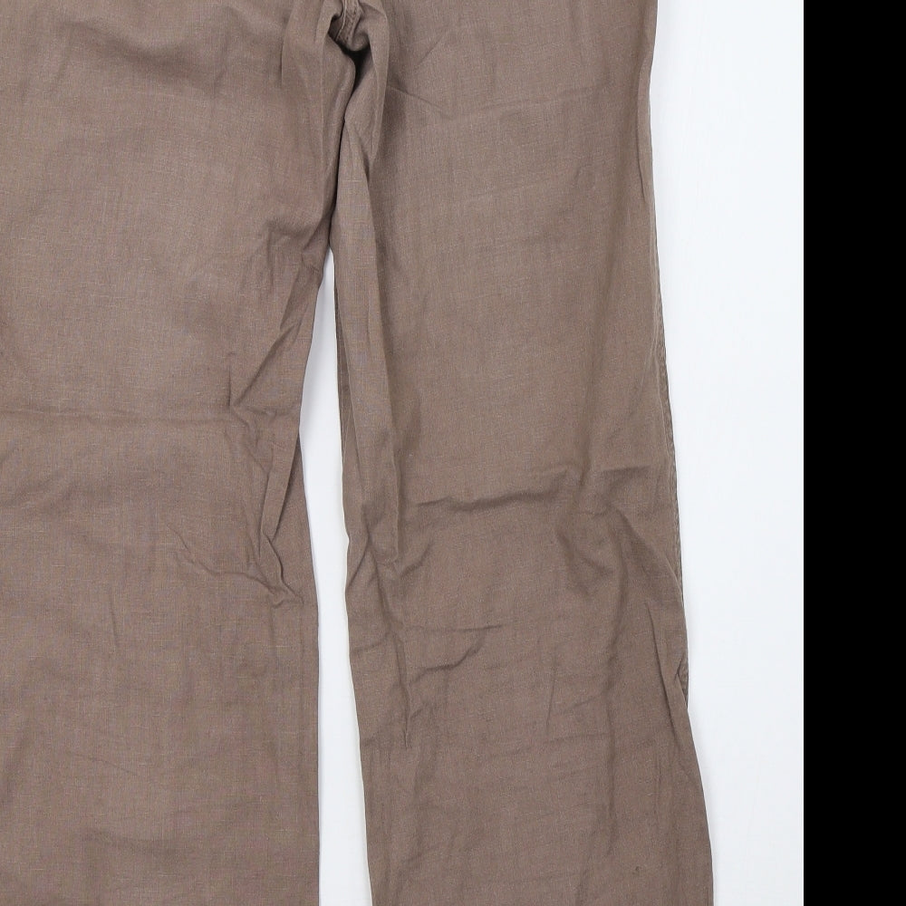 Sainsburys Womens Brown   Trousers  Size 12 L20 in