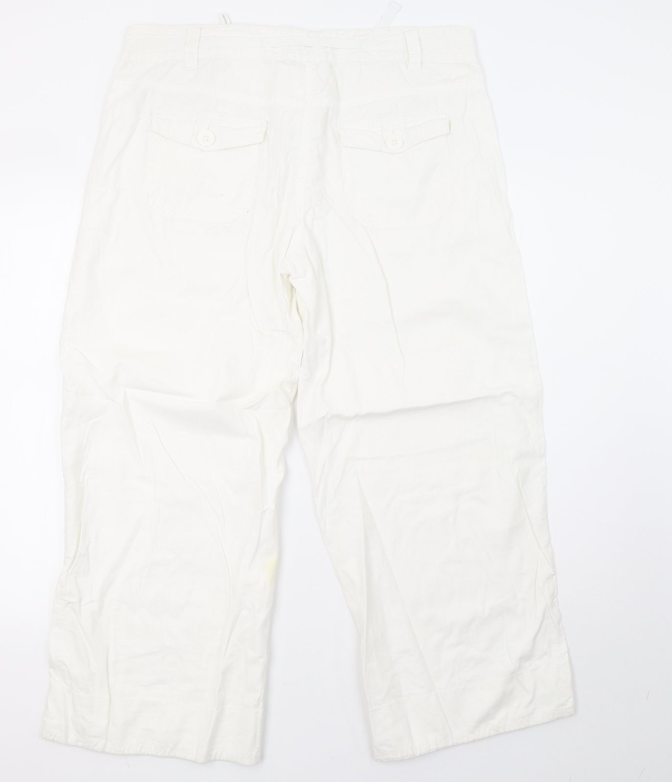 George Womens White   Trousers  Size 14 L27 in