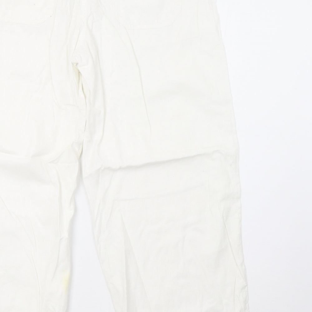 George Womens White   Trousers  Size 14 L27 in