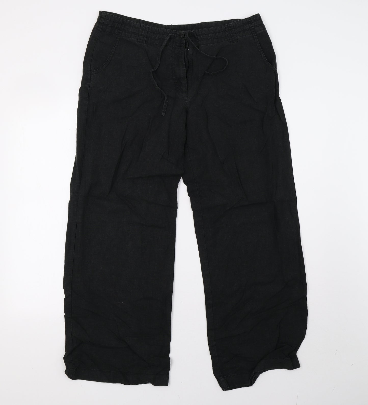 NEXT Womens Black   Trousers  Size 14 L30 in