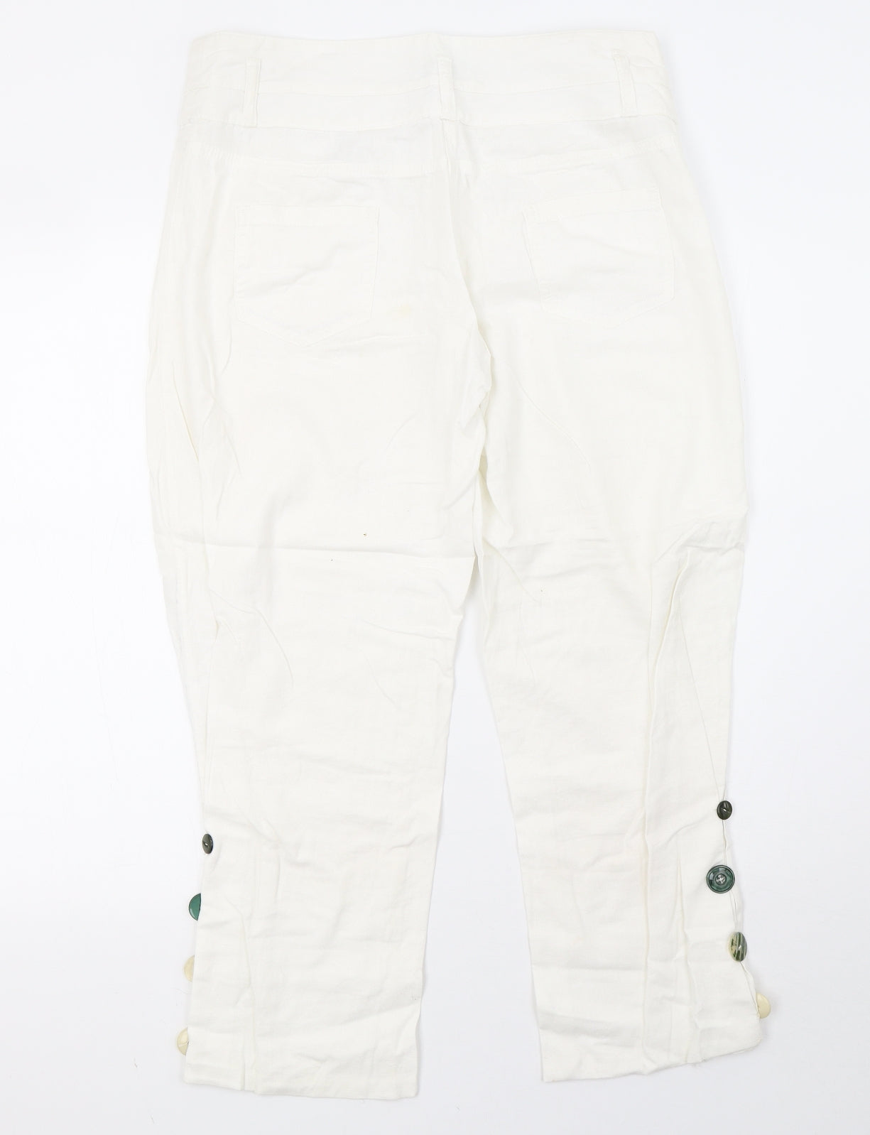 NEXT Womens White   Trousers  Size 12 L27 in