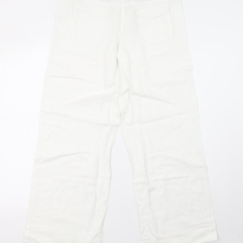 Primark Womens White   Trousers  Size 10 L28 in