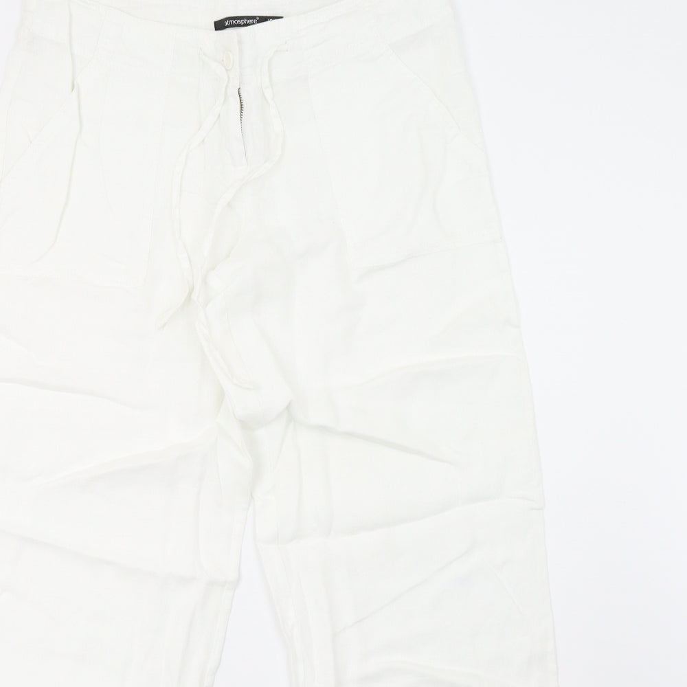 Primark Womens White   Trousers  Size 10 L28 in