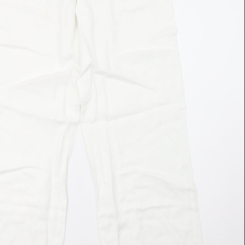 Primark Womens White   Trousers  Size 10 L28 in
