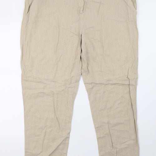 George Womens Beige   Trousers  Size 16 L29 in