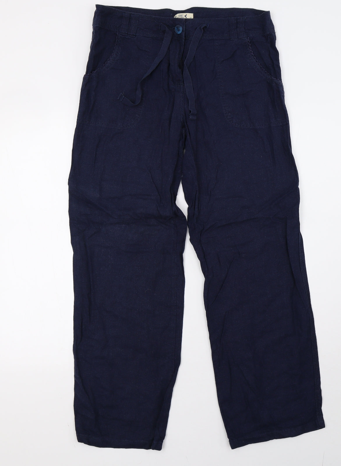M&Co Womens Blue   Trousers  Size 12 L32 in