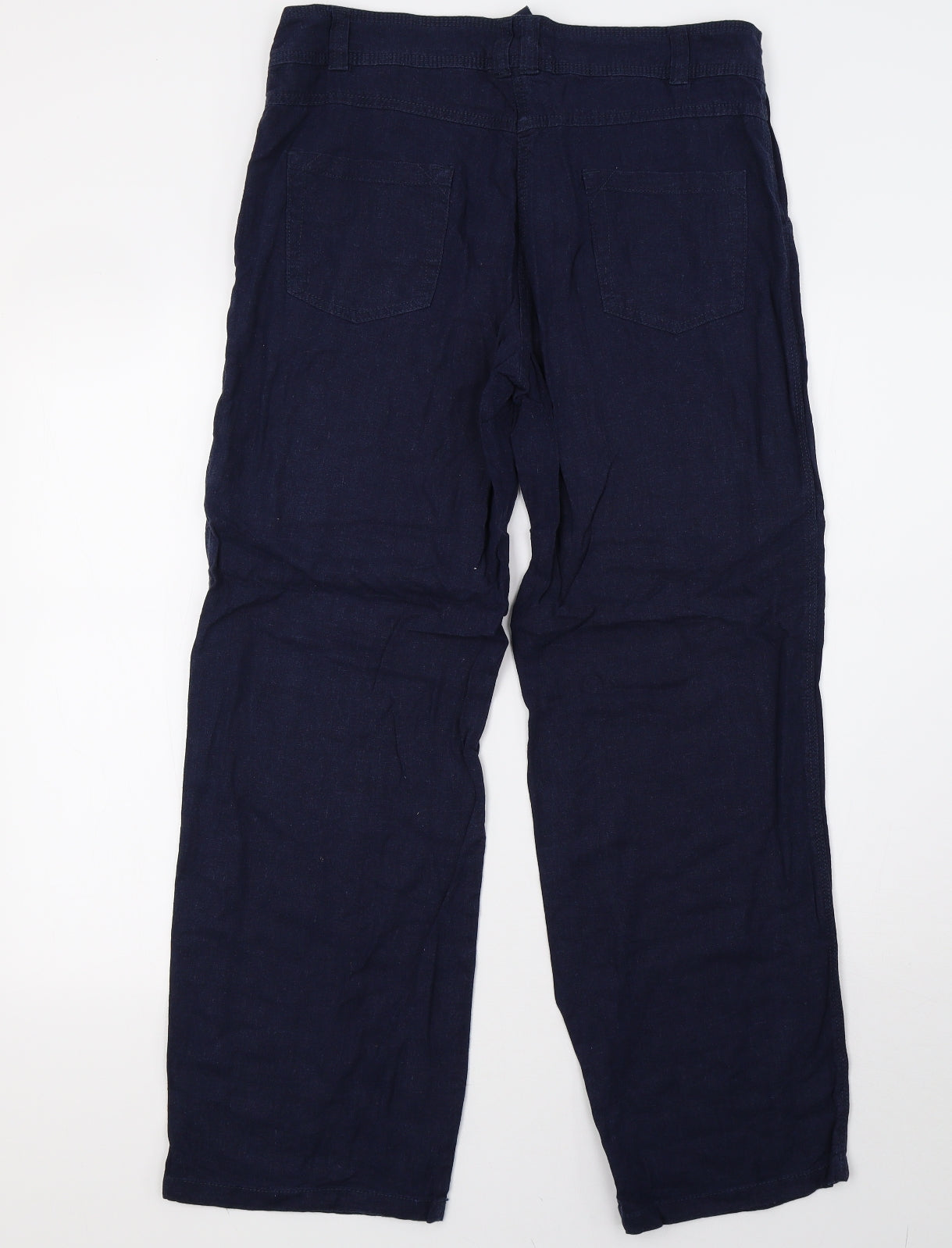 M&Co Womens Blue   Trousers  Size 12 L32 in