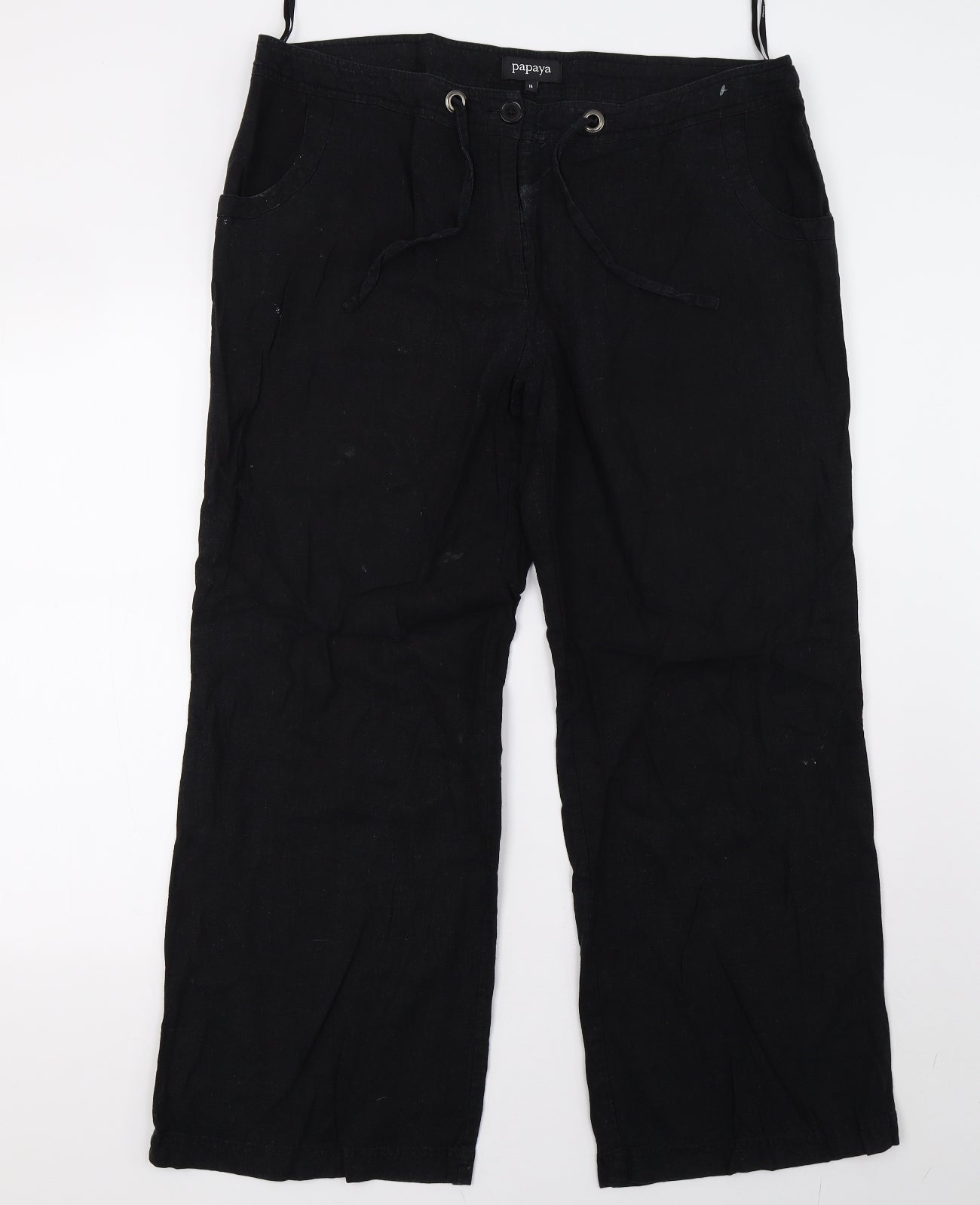 Matalan Womens Black   Trousers  Size 16 L30 in