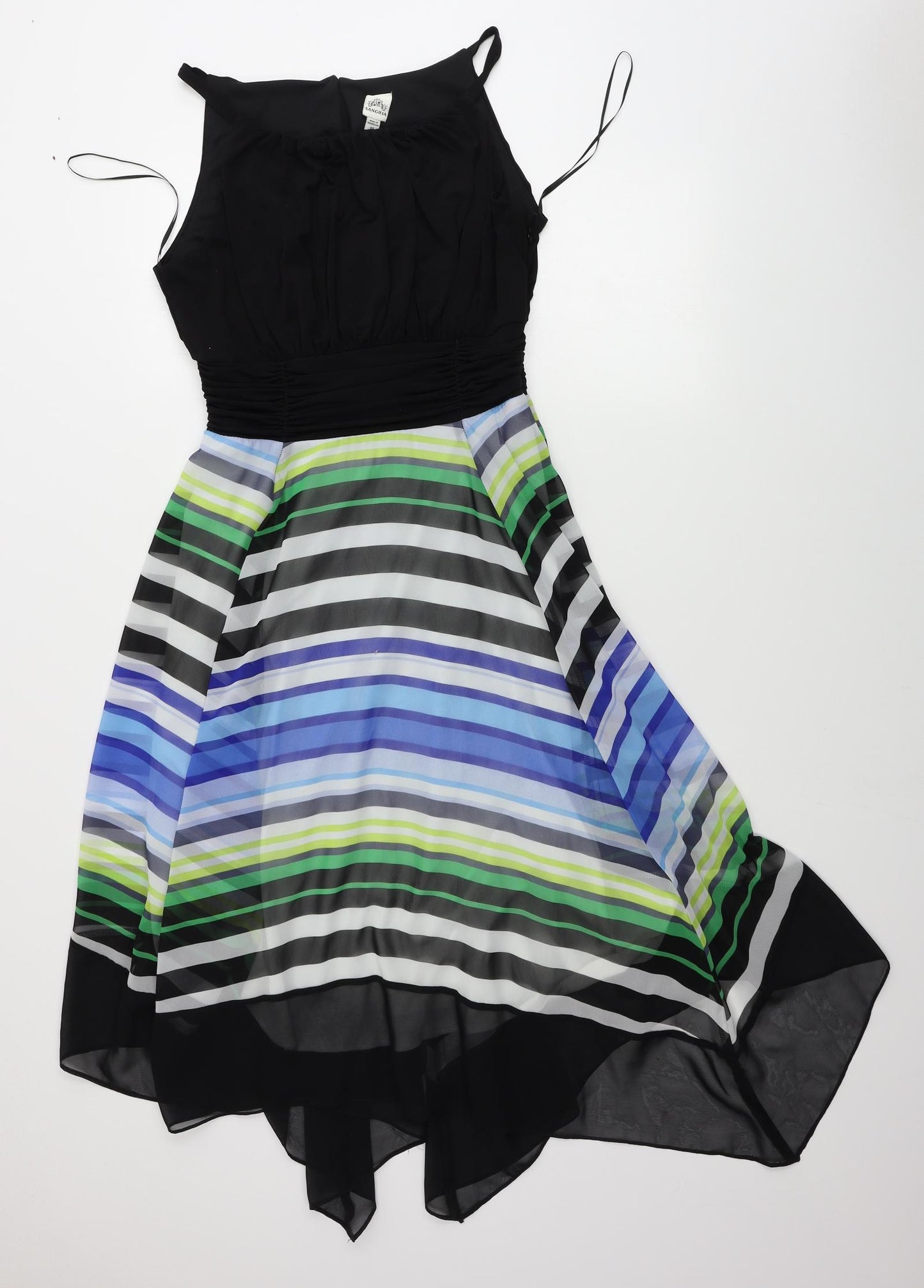 Sangria  Womens Black Striped  A-Line  Size 12
