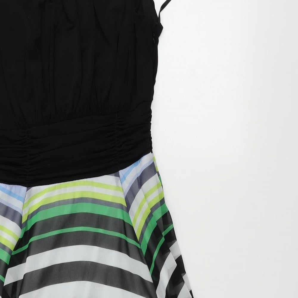 Sangria  Womens Black Striped  A-Line  Size 12