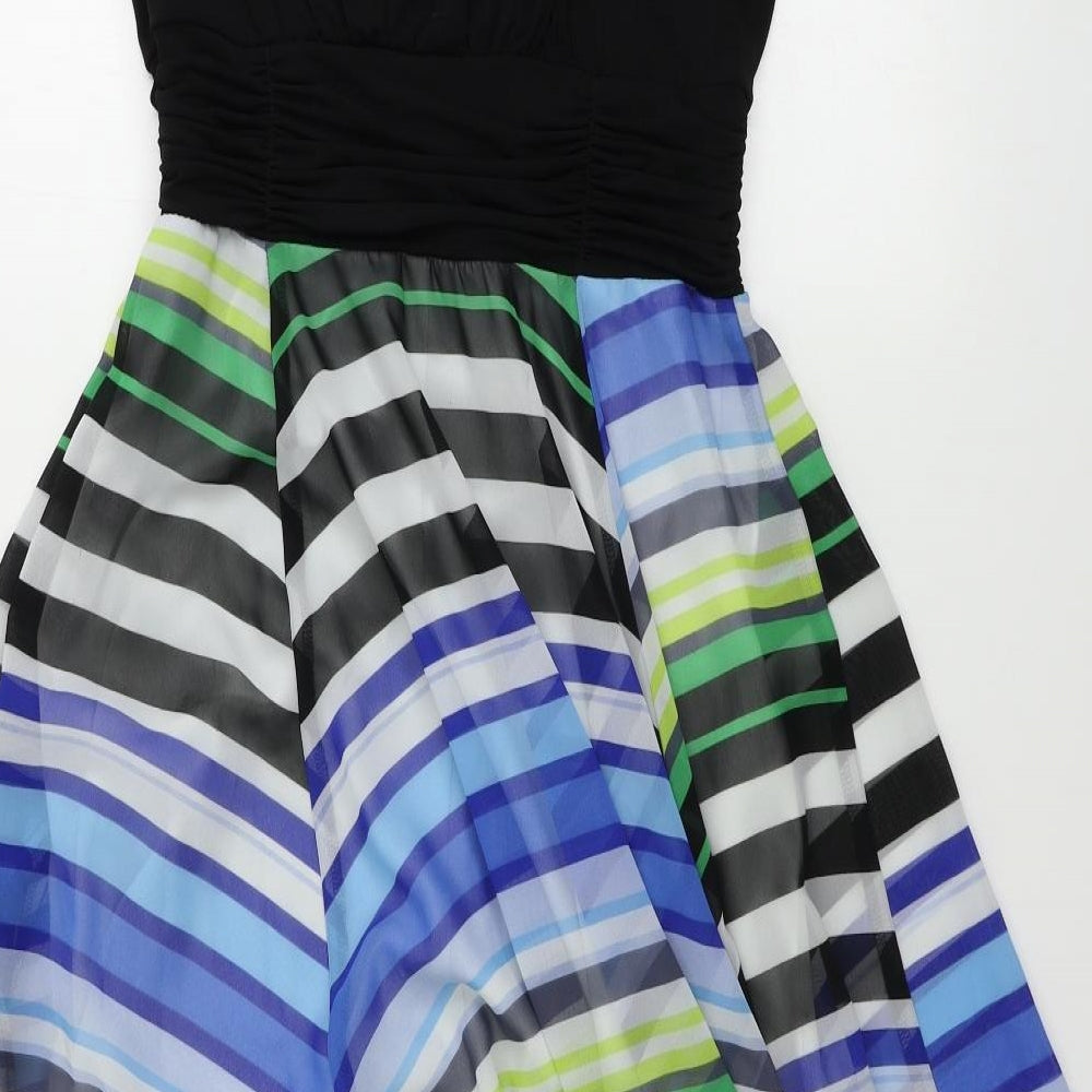 Sangria  Womens Black Striped  A-Line  Size 12