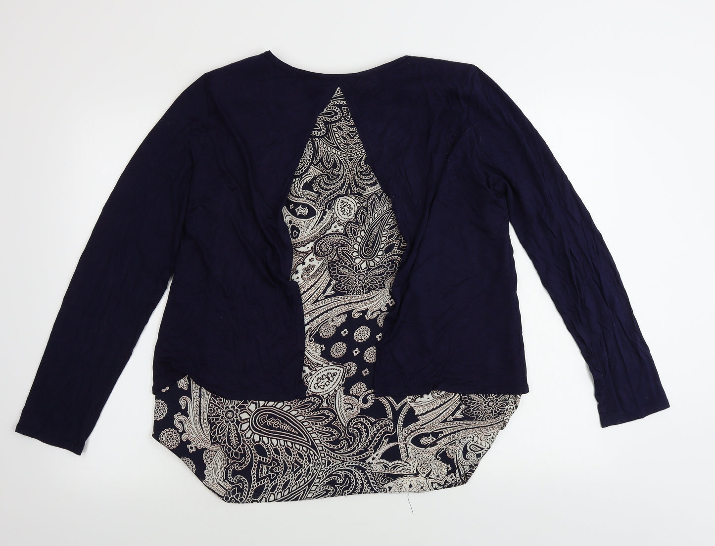 Wallis  Womens Blue Geometric  Basic Blouse Size 14