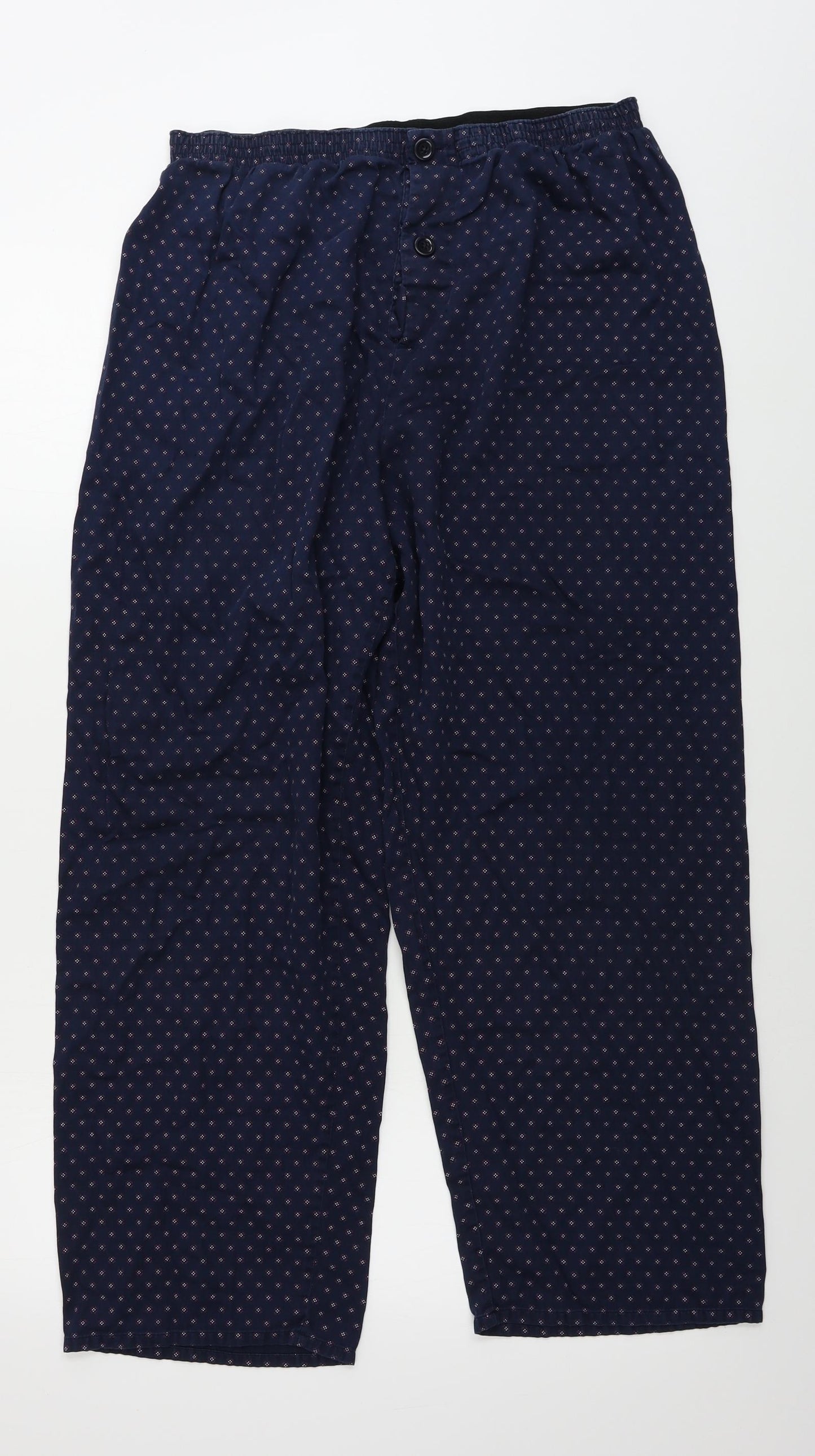 Marks and Spencer  Mens Blue Geometric   Lounge Pants Size L