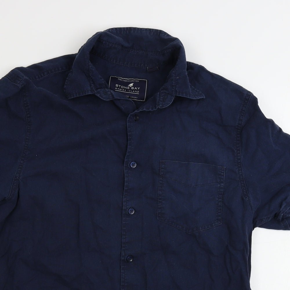 STONE BAY  Mens Blue    Button-Up Size M