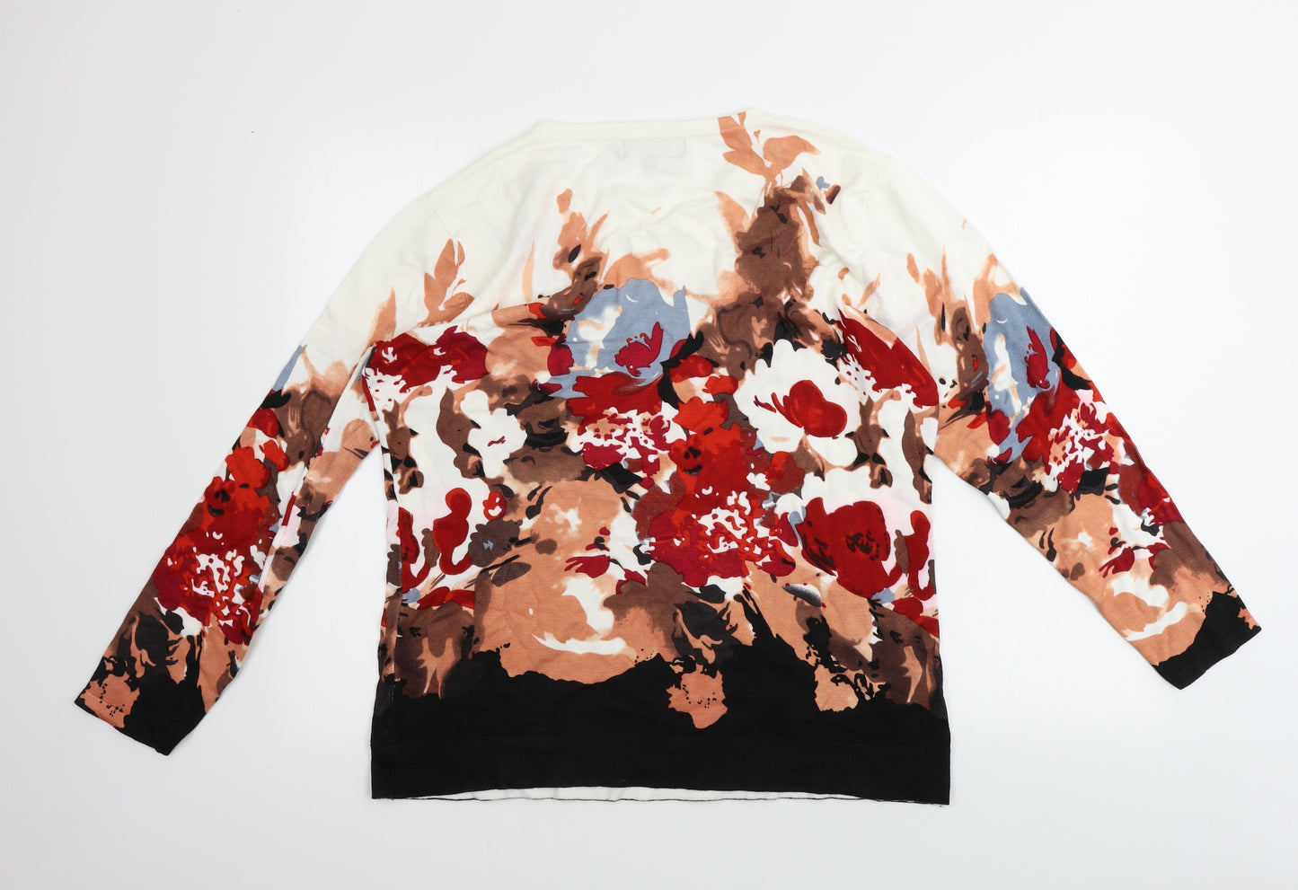 paramour   Womens Beige Floral  Pullover Jumper Size XL