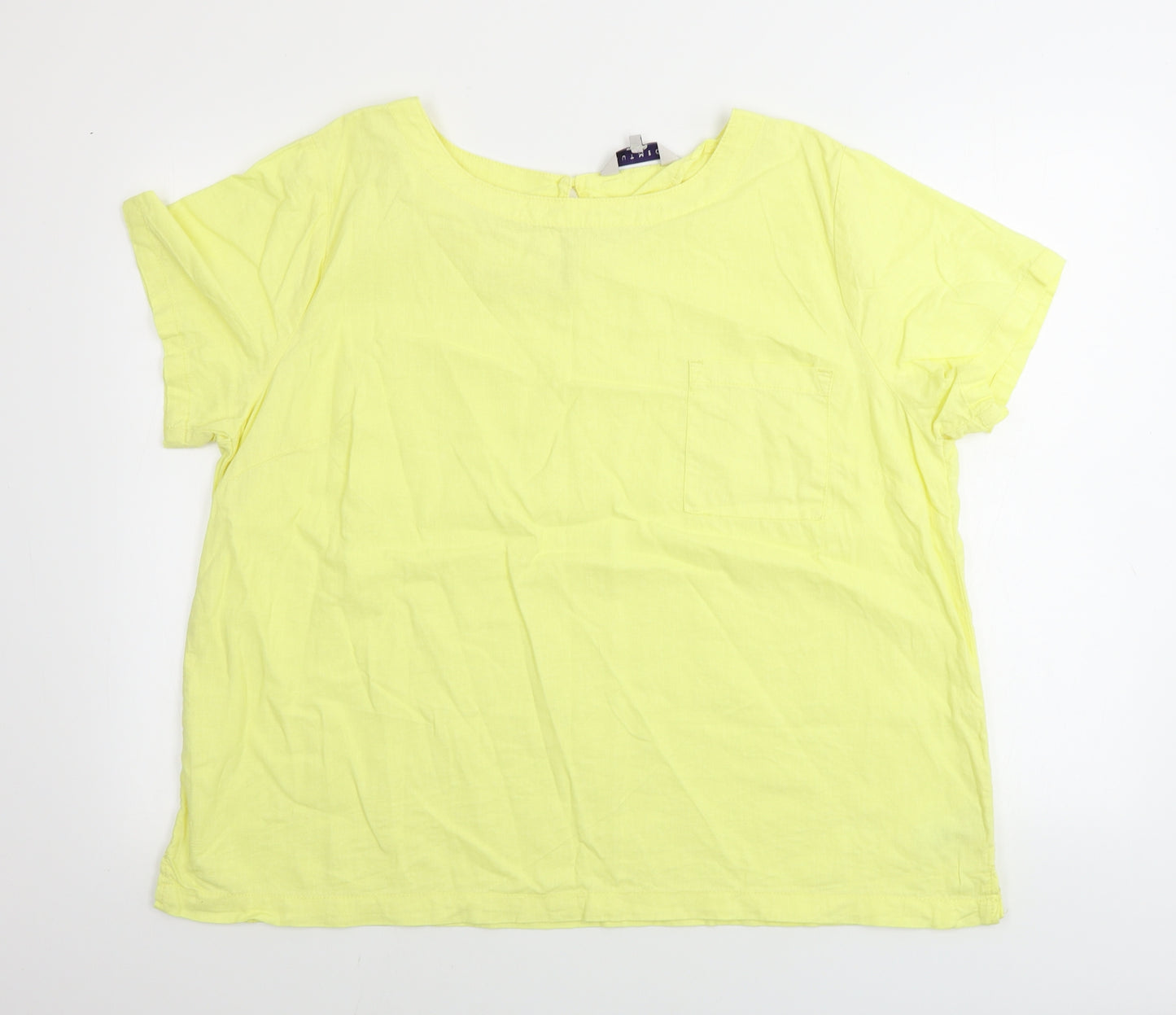 Nutmeg  Womens Yellow   Basic T-Shirt Size 20