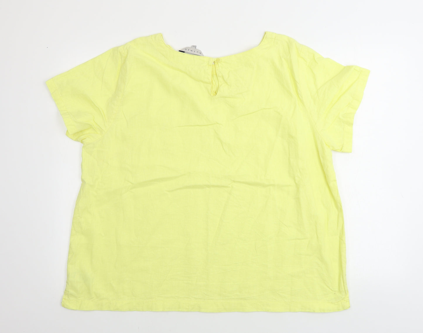 Nutmeg  Womens Yellow   Basic T-Shirt Size 20