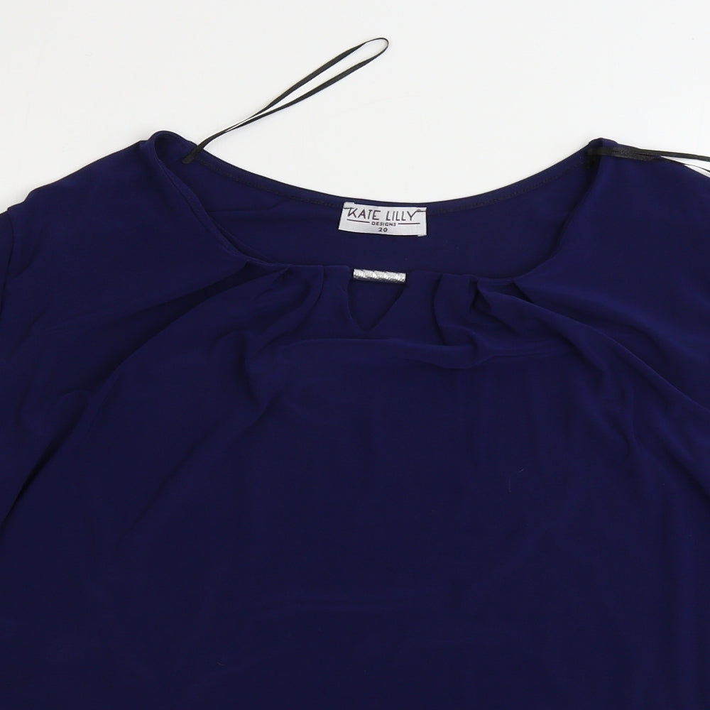 Kate Lilly  Womens Blue   Basic T-Shirt Size 20
