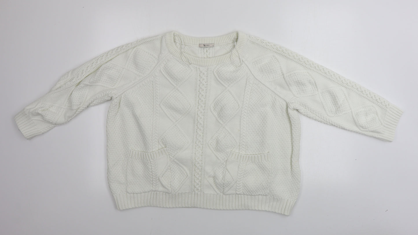 TU Womens White   Pullover Jumper Size 20