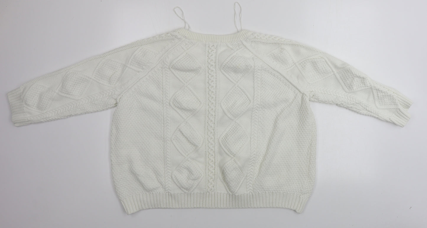TU Womens White   Pullover Jumper Size 20