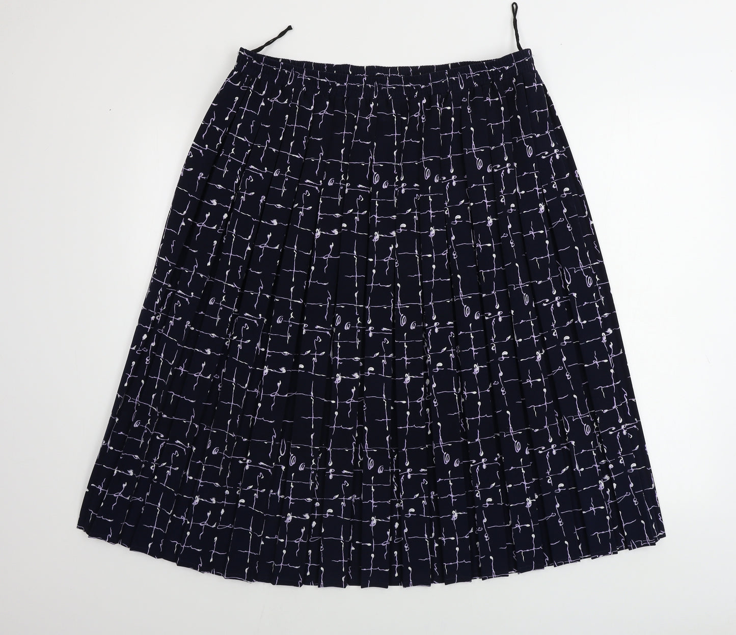 Classics Womens Blue Geometric  A-Line Skirt Size 20