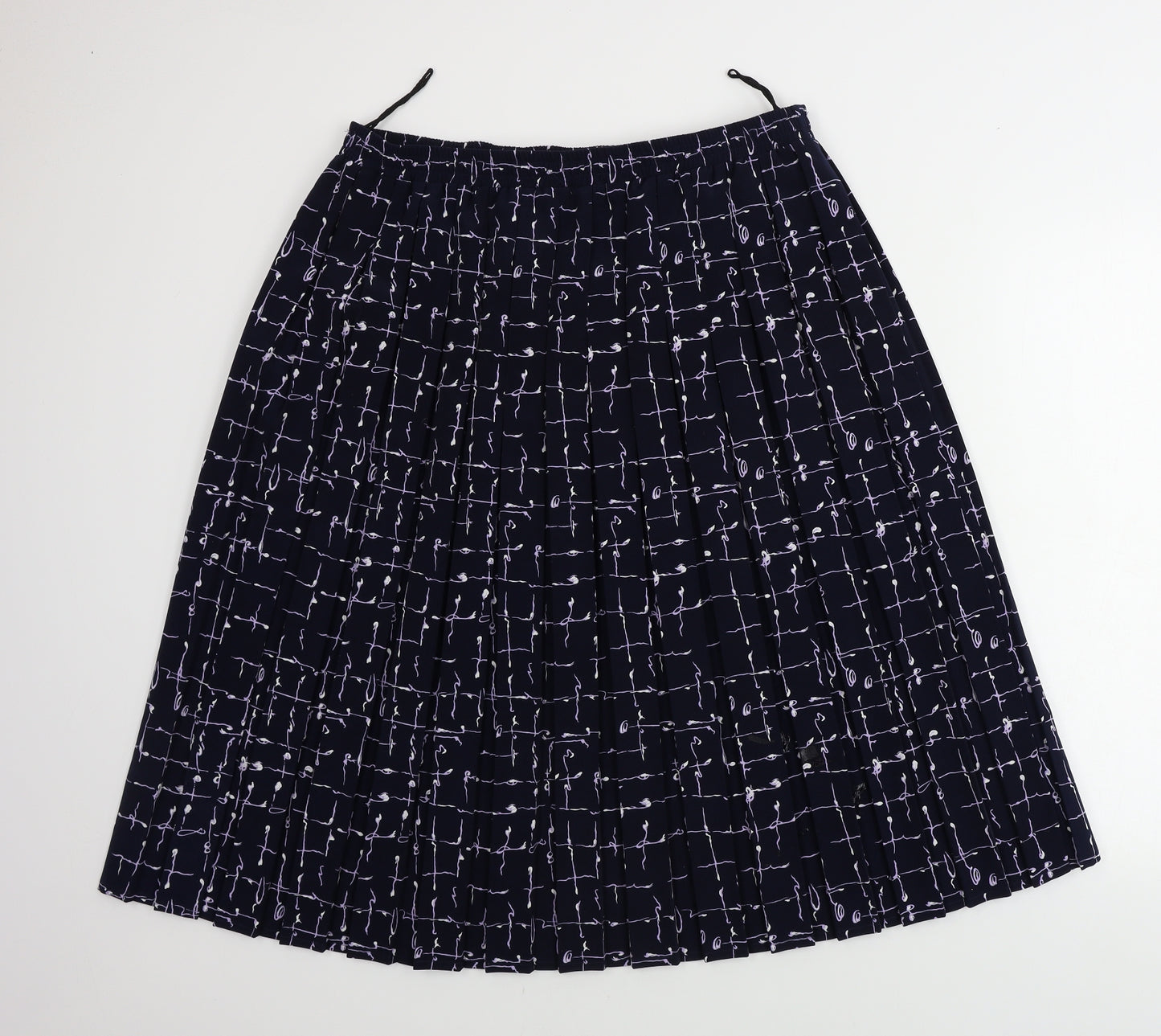 Classics Womens Blue Geometric  A-Line Skirt Size 20